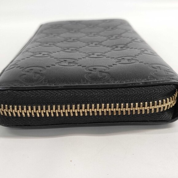 Gucci Black Guccissima Zip-Around Long Wallet - Picture 6 of 10